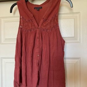 American Eagle Outfitters Rust Red Boho Tank